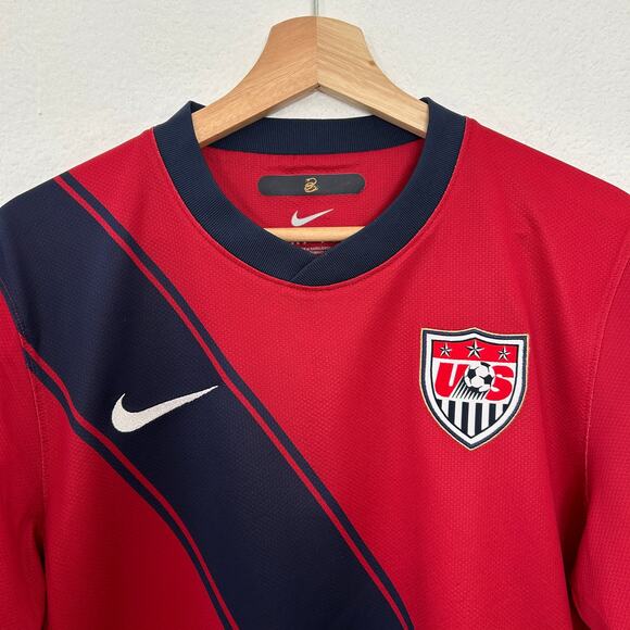 Nike Men's USA Soccer Team USMNT Dri-Fit Navy/Red Jersey Away Kit 2011 Sz. Med. - Picture 3 of 11